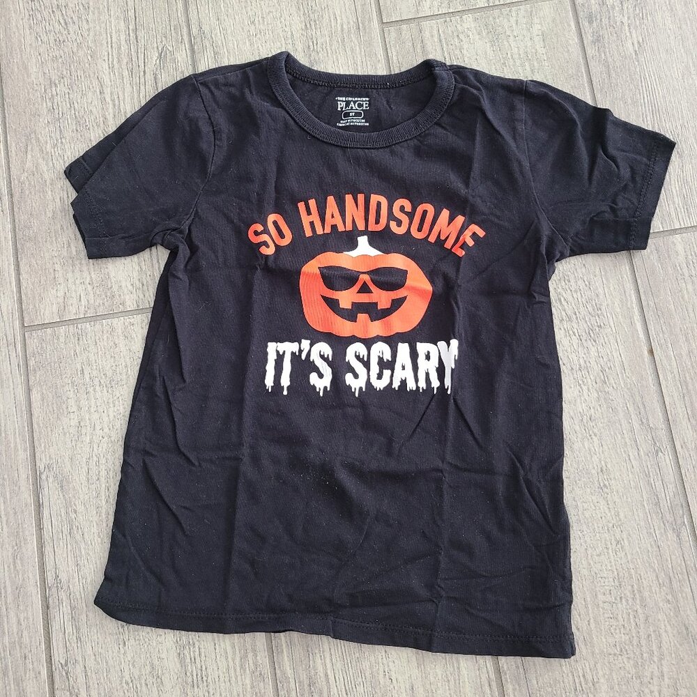 The Children’s Place Boys Halloween T-Shirt – Size 5T – “So Handsome It’s Scary”
